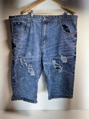 Switch Men’s Shorts Sz 44 Distressed Denim Streetwear Baggy Y2K Skater Hip Hop
